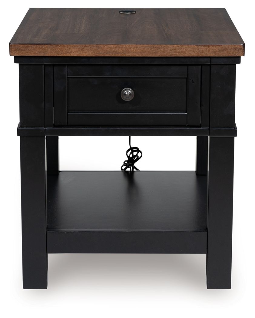 Wildenauer - Rectangular End Table - Brown / Black by Ashley – view 4
