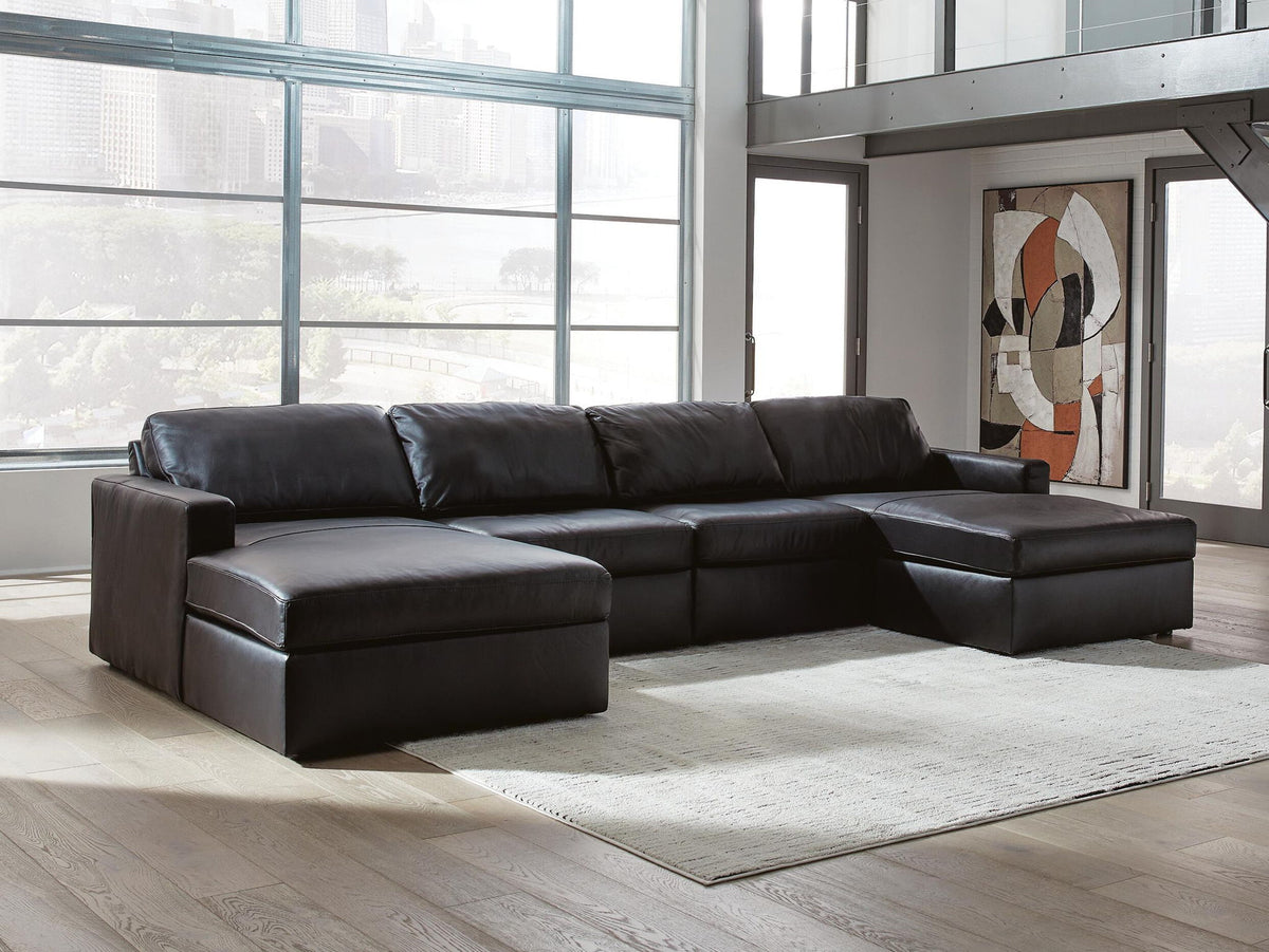 Modmax II - 4-Piece Double Chaise Sectional - Black by Ashley – view 3