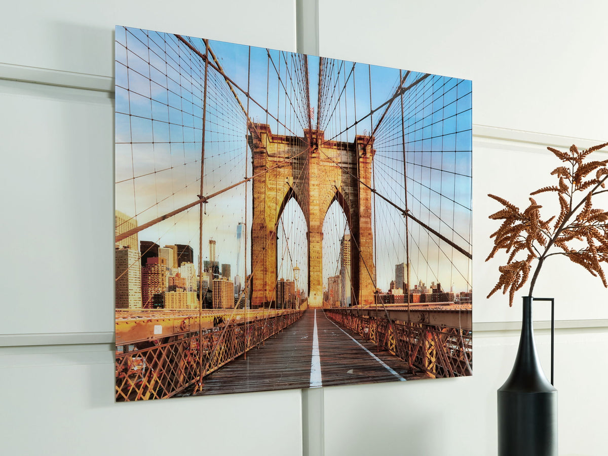 Shayward - Wall Art - Blue / Amber by Ashley – view 4