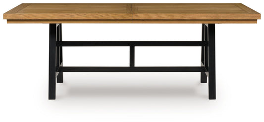 Galliden - Rectangular Dining Room Extension Table - Black / Brown by Ashley – view 2