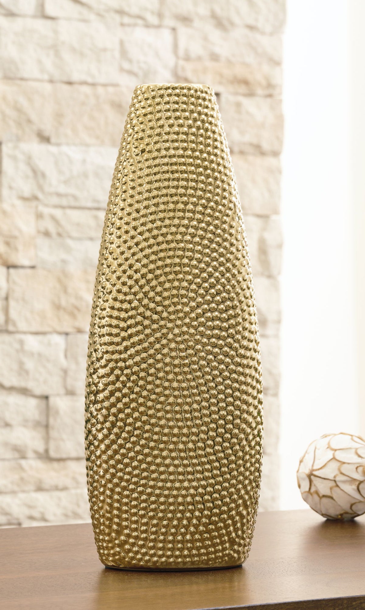Efim - Vase - 13.75" - Gold Finish by Ashley – view 4