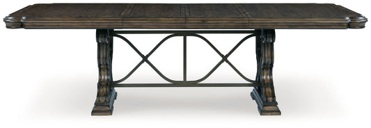 Maylee - Dining Extension Table - Dark Brown by Ashley – view 2