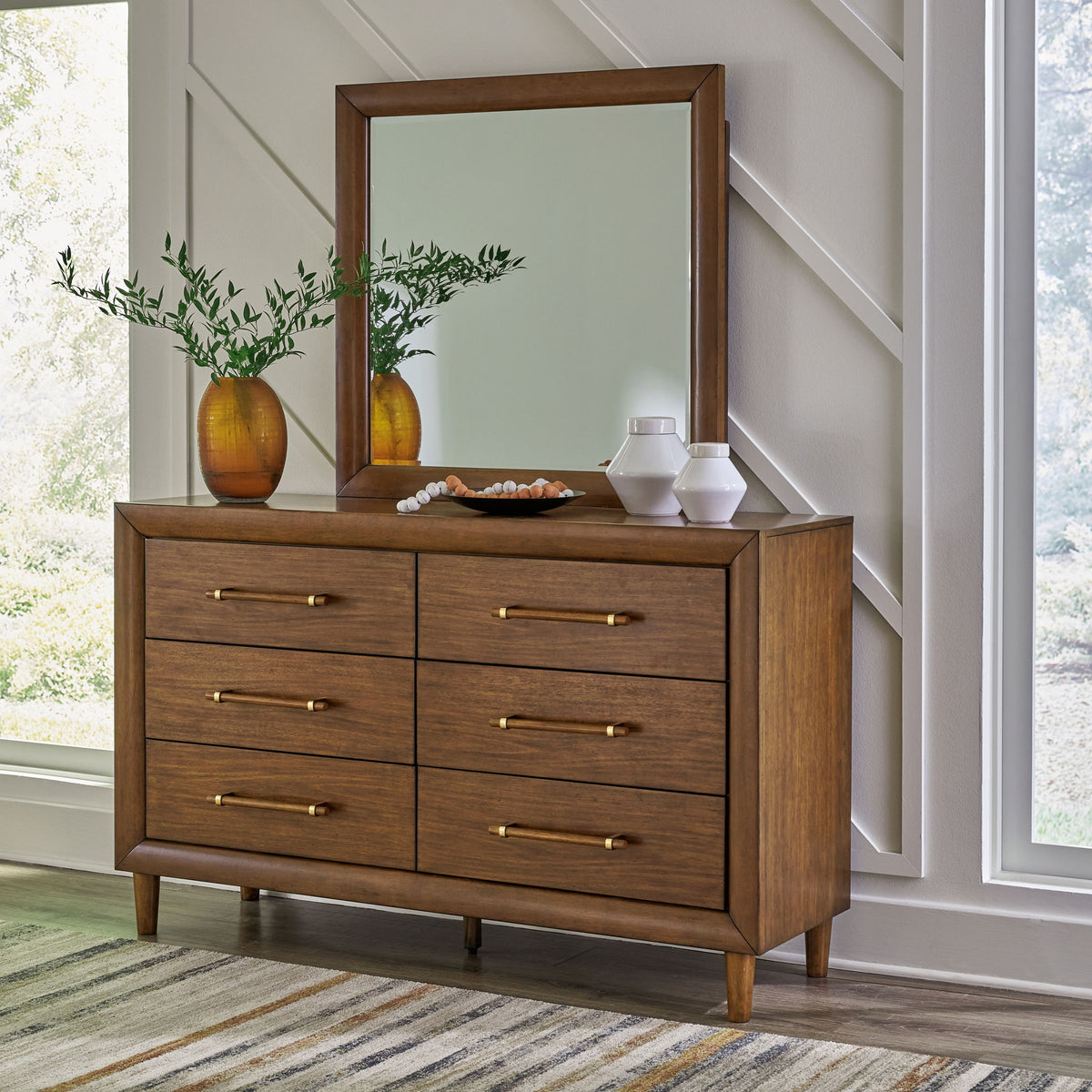 Lyncott - Dresser And Mirror - Brown by Ashley – view 4