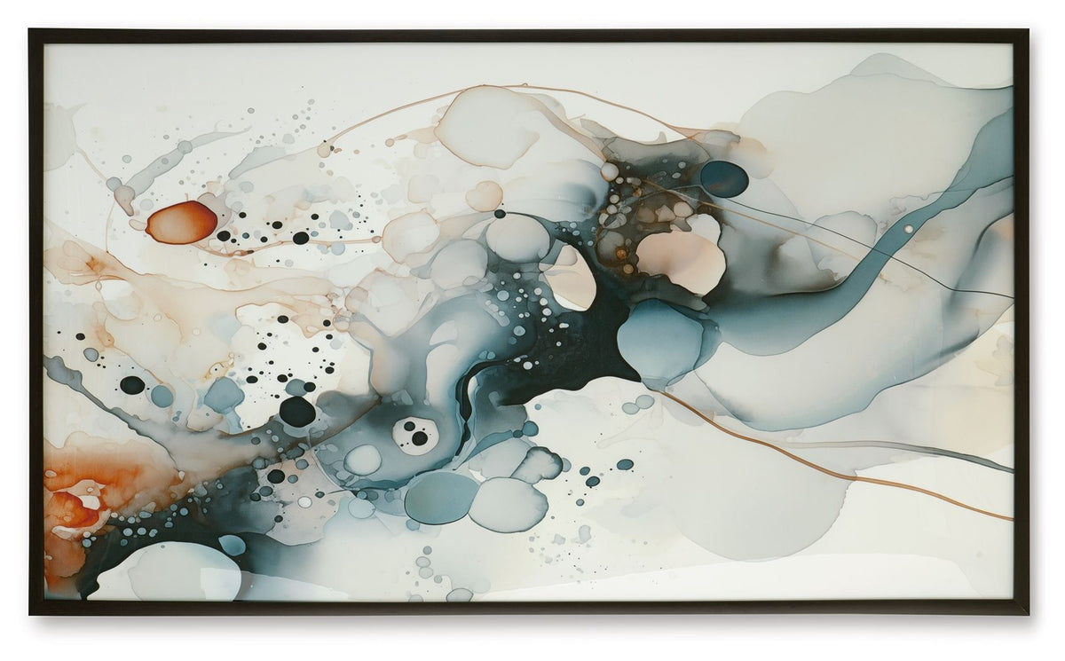 Foxenburg - Wall Art - Blue / Amber / White by Ashley – view 4