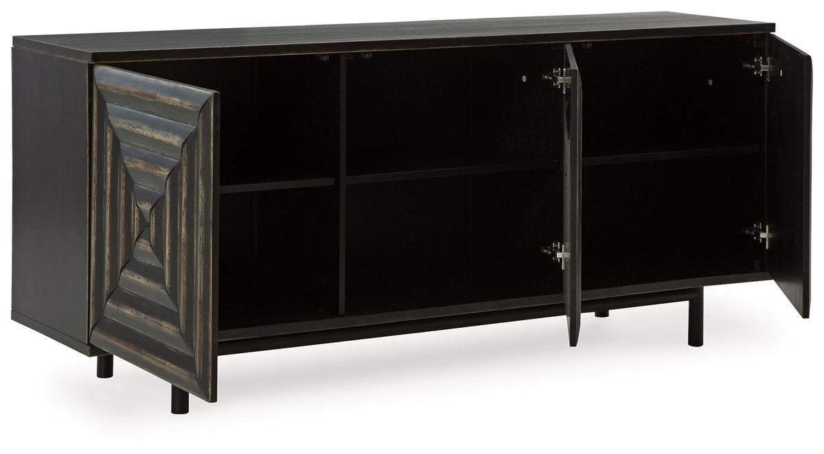 Fair Ridge - Accent Cabinet - Distressed Black by Ashley – view 4