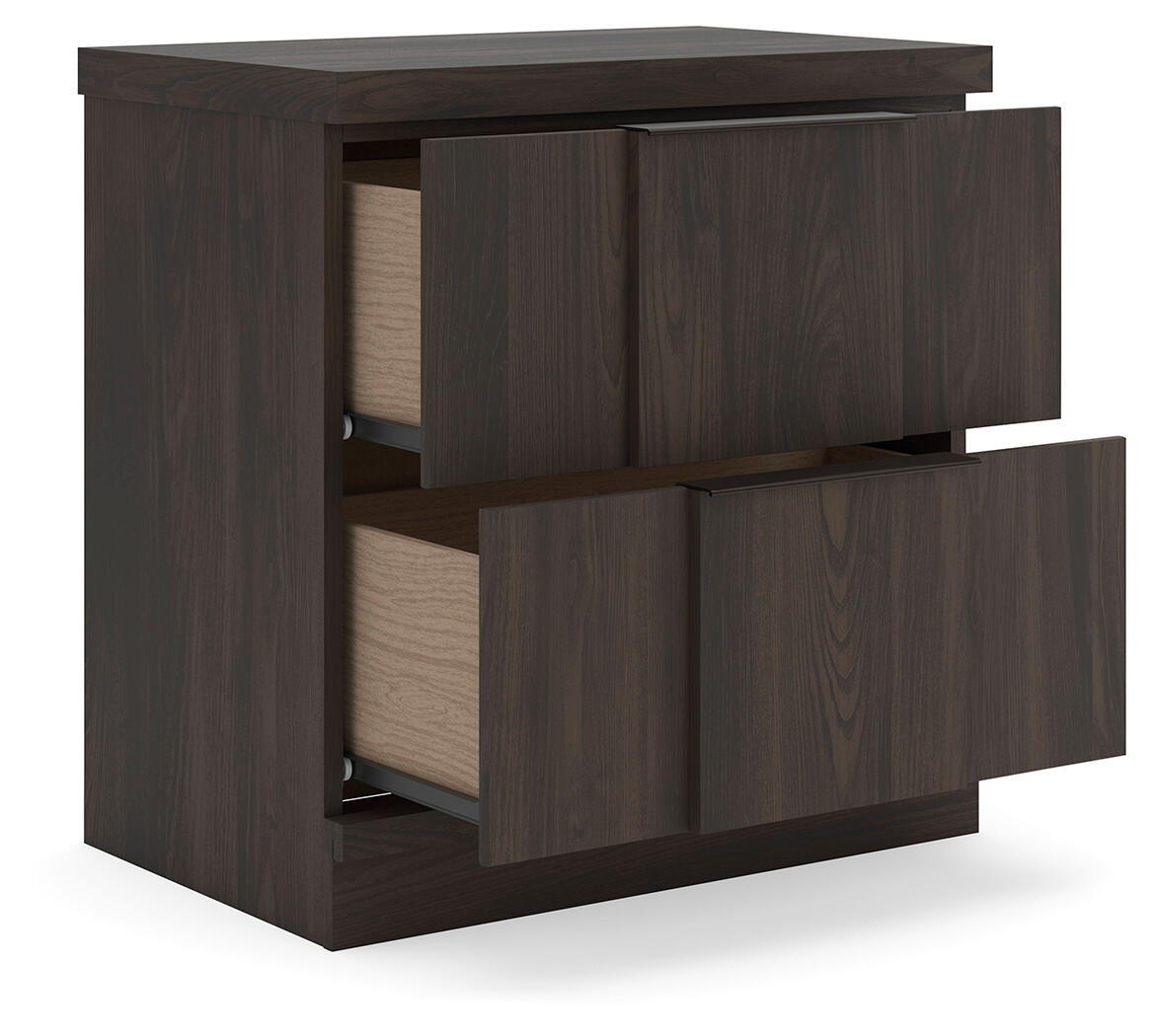 Shaehartin - Two Drawer Night Stand - Dark Brown by Ashley – view 4