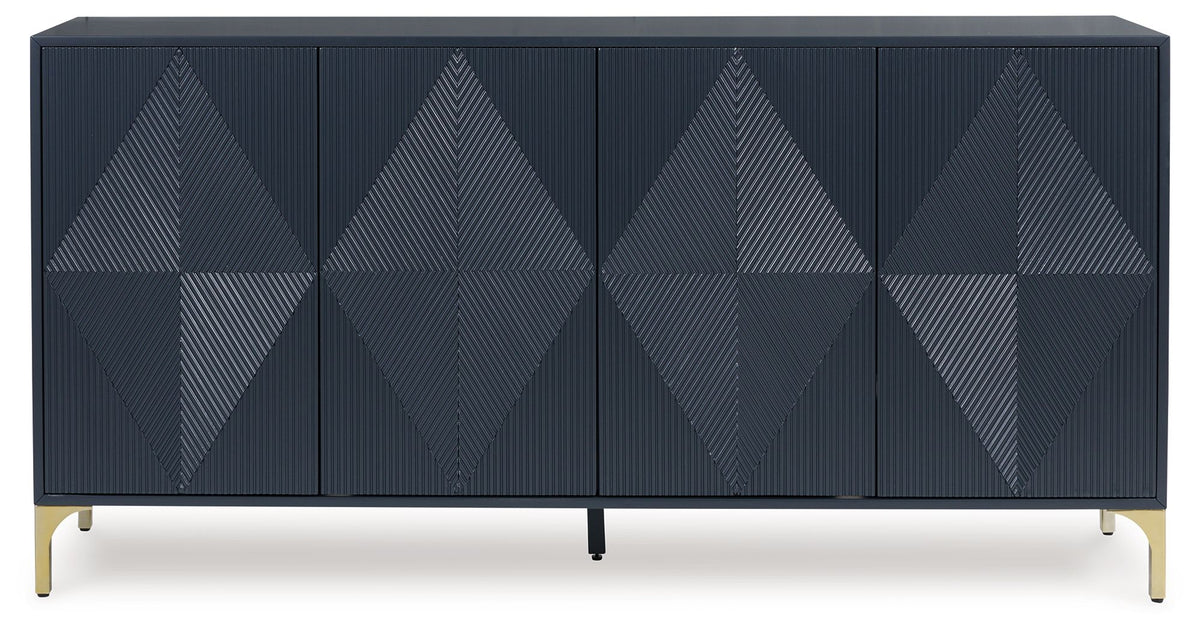 Loirwick - Accent Cabinet - Dark Blue by Ashley – view 4