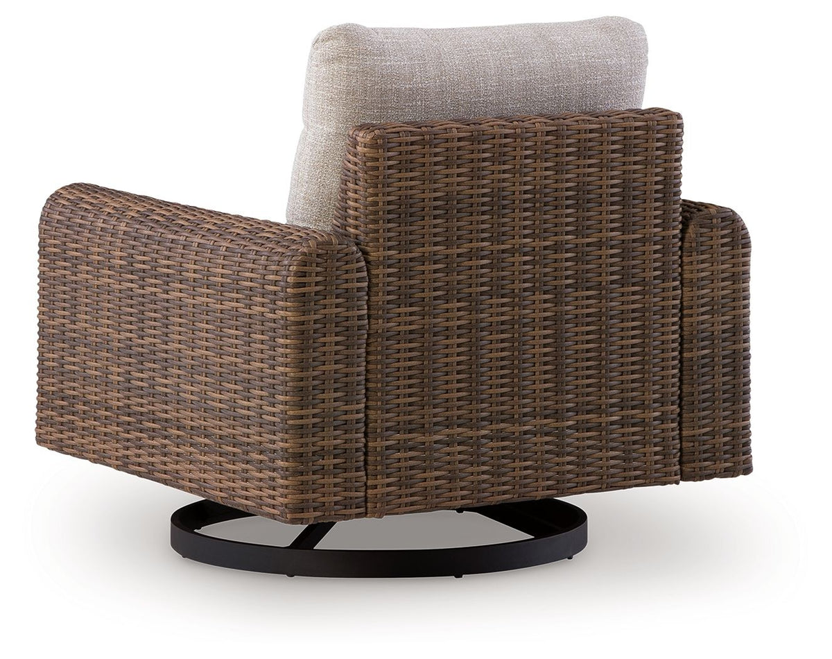 Dolan Creek - Swivel Lounge With Cushion - Gray / Brown by Ashley – view 4