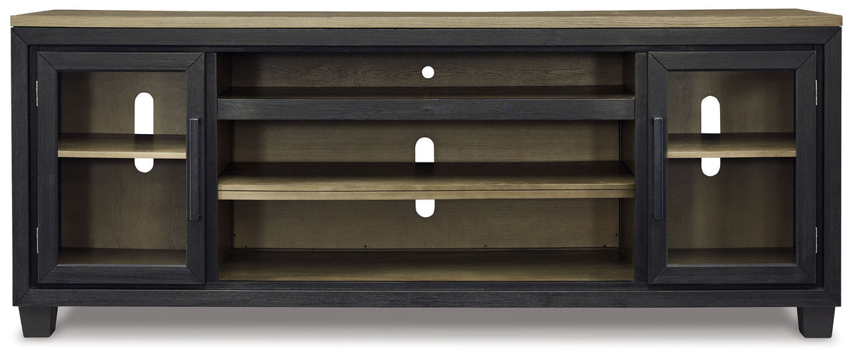Foyland - XL TV Stand w/Fireplace Option - Black / Brown by Ashley – view 4