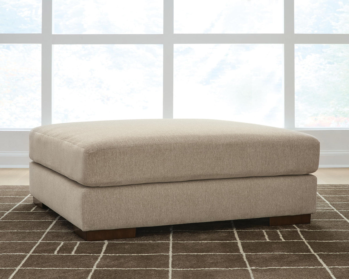 Linenhause - Oversized Accent Ottoman - Dune – view 3