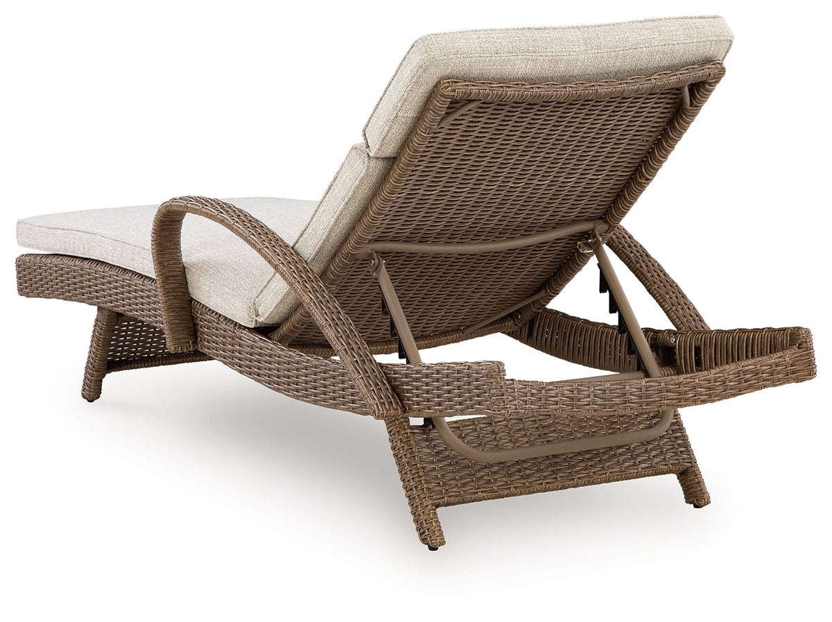 Laguna Heights - Chaise Lounge With Cushion - Beige by Ashley – view 4