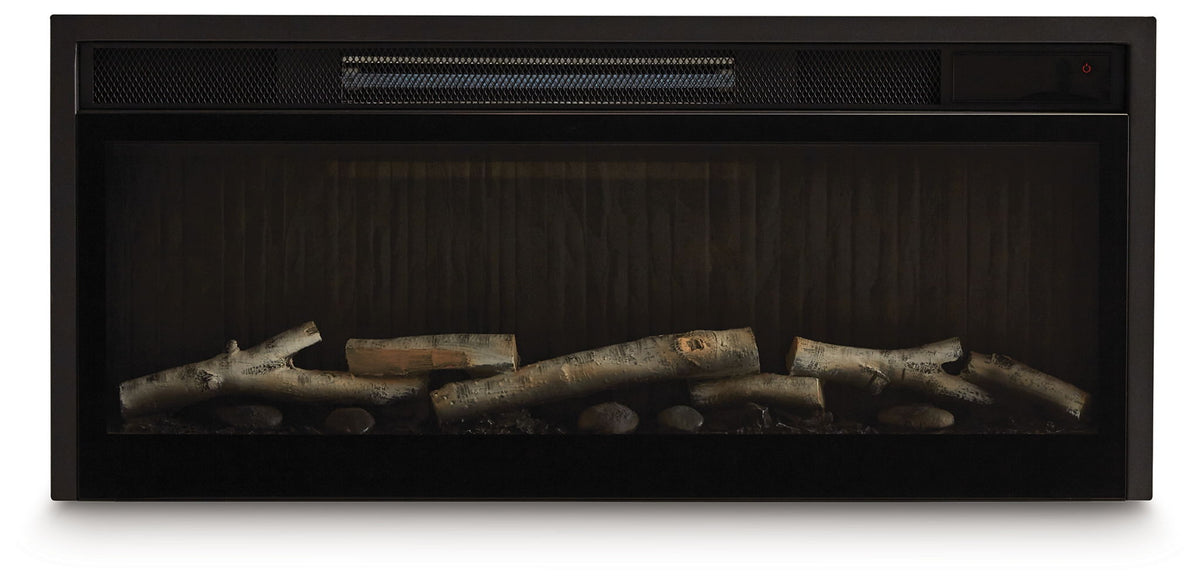 Entertainment Accessories - Fireplace Insert With Faux Birch Log Set - Black by Ashley – view 4