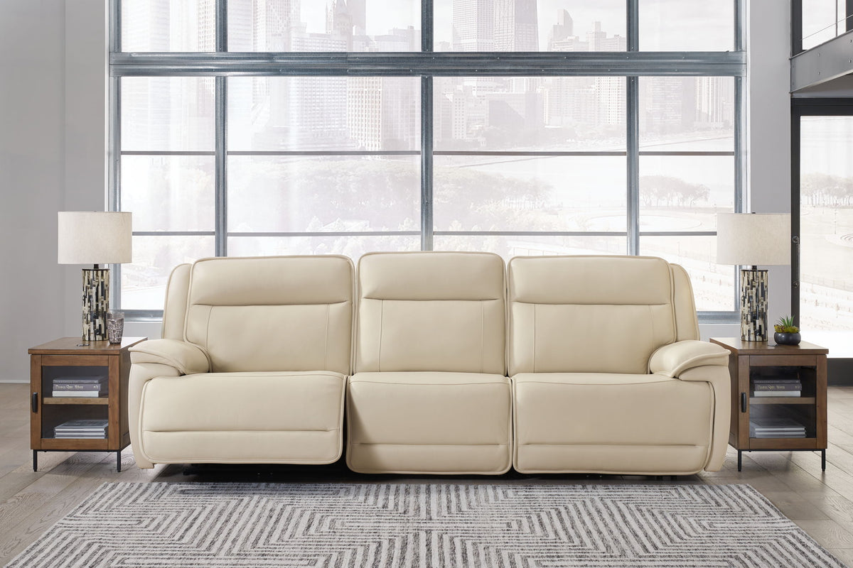 Double Deal - 3-Piece Power Reclining Sofa Sectional - Almond by Ashley – view 4