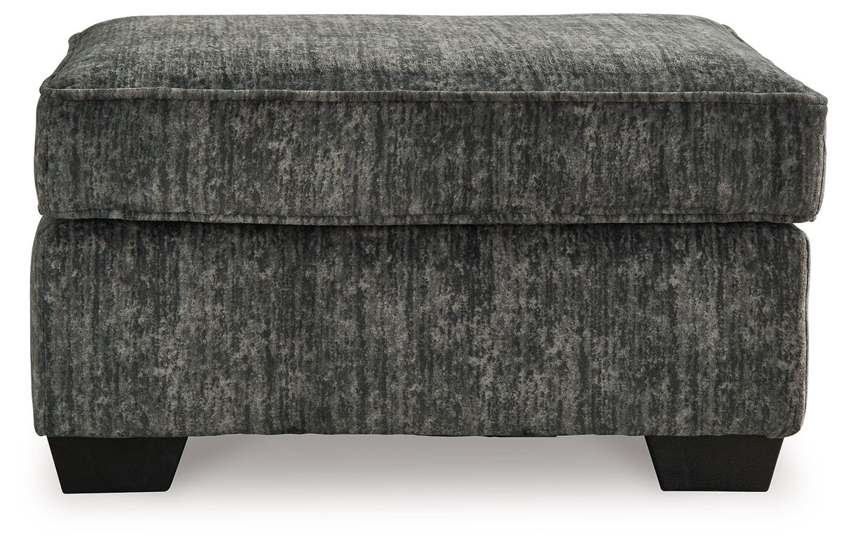 Lonoke - Ottoman - Gunmetal by Ashley – view 4
