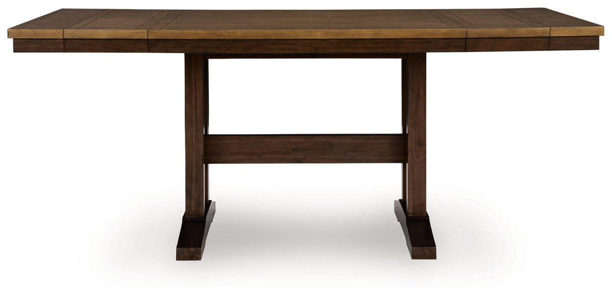Rylandeen - Rectangular Dining Room Counter Height Extension Table - Light Brown / Dark Brown by Ashley – view 4
