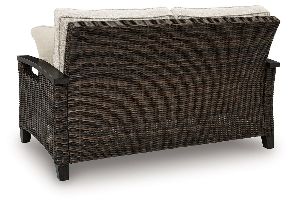 Monterey Point - Loveseat With Cushion - Dark Brown by Ashley – view 4