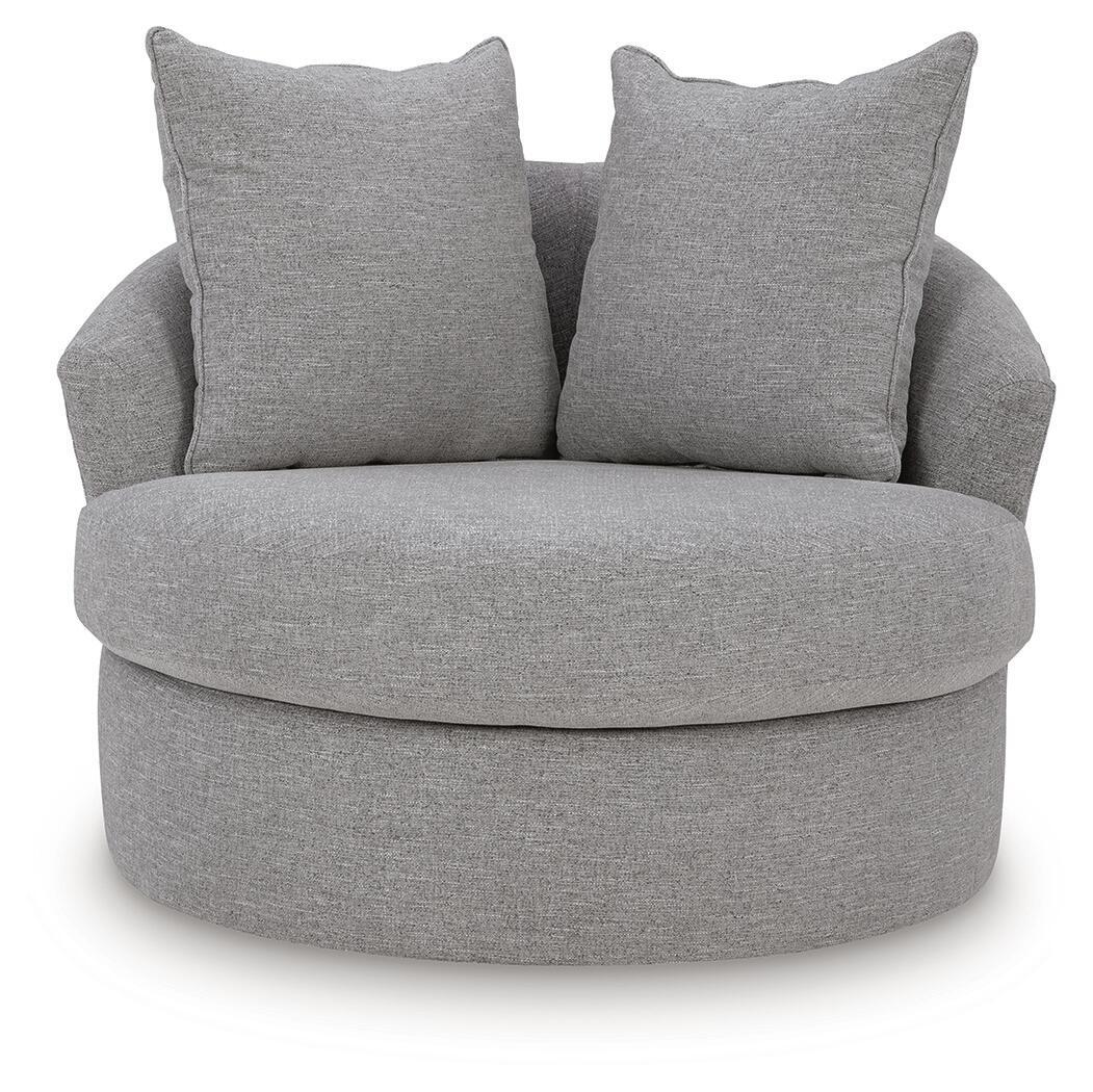 UrbanCrest - Swivel Accent Chair - Pewter by Ashley – view 4