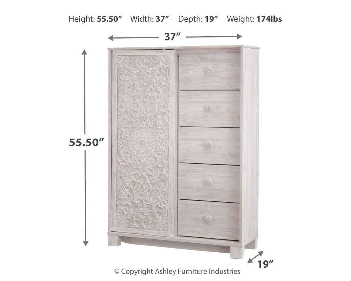 Paxberry - Dressing Chest - Whitewash by Ashley – view 4