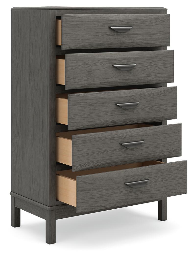Mazing - Five Drawer Chest - Gray by Ashley – view 4