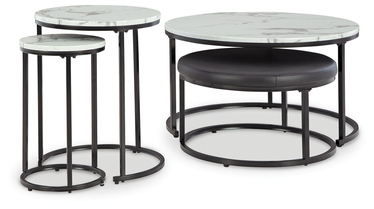 Jusmour - Occasional Nesting Table (Set of 4) - Black / White by Ashley – view 4