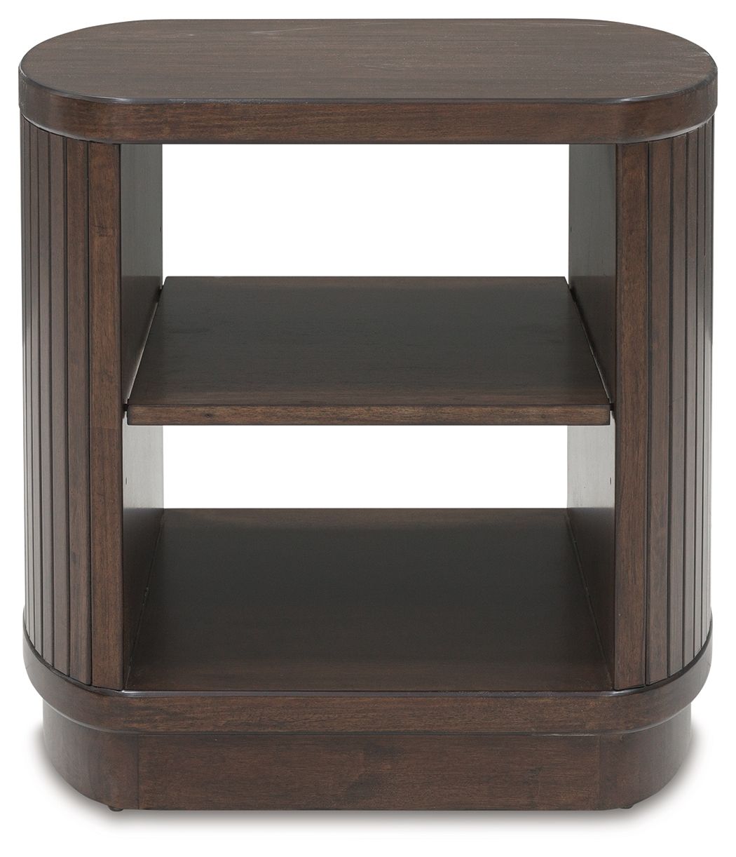 Korestone - Square End Table - Dark Brown by Ashley – view 4