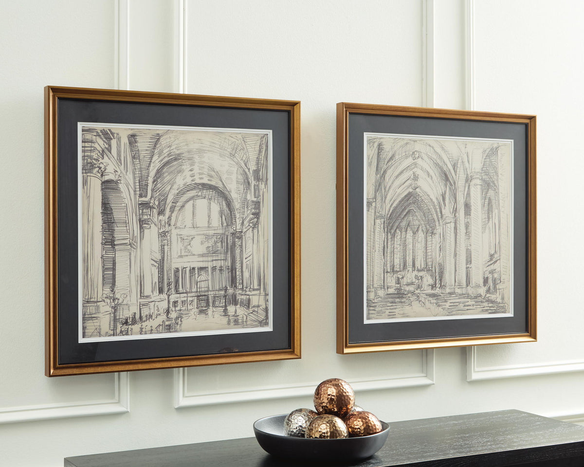 Downyard - Wall Art Set (Set of 2) - Black / Beige by Ashley – view 4