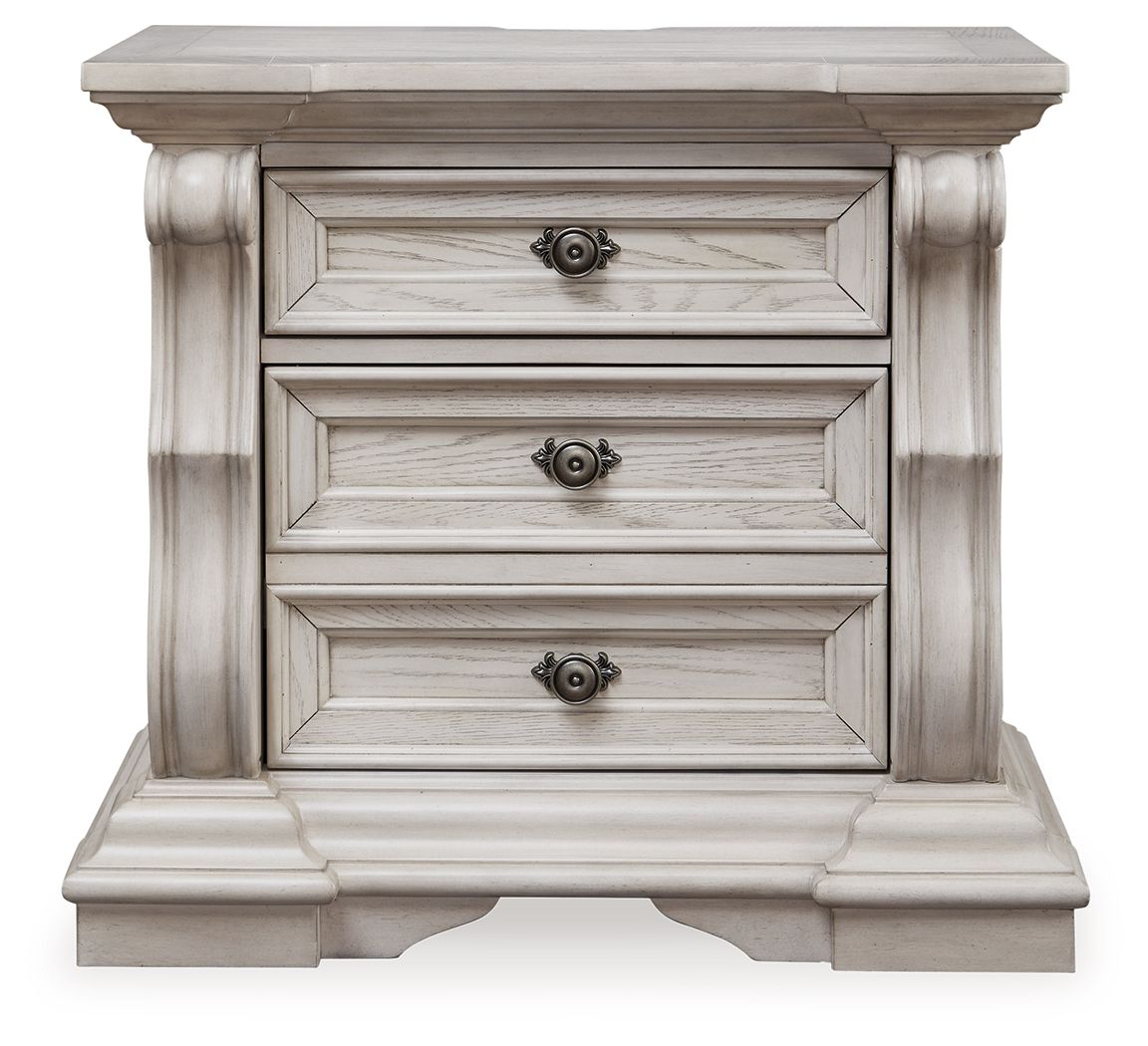 Bruchandi - Three Drawer Night Stand - Antique White by Ashley – view 4