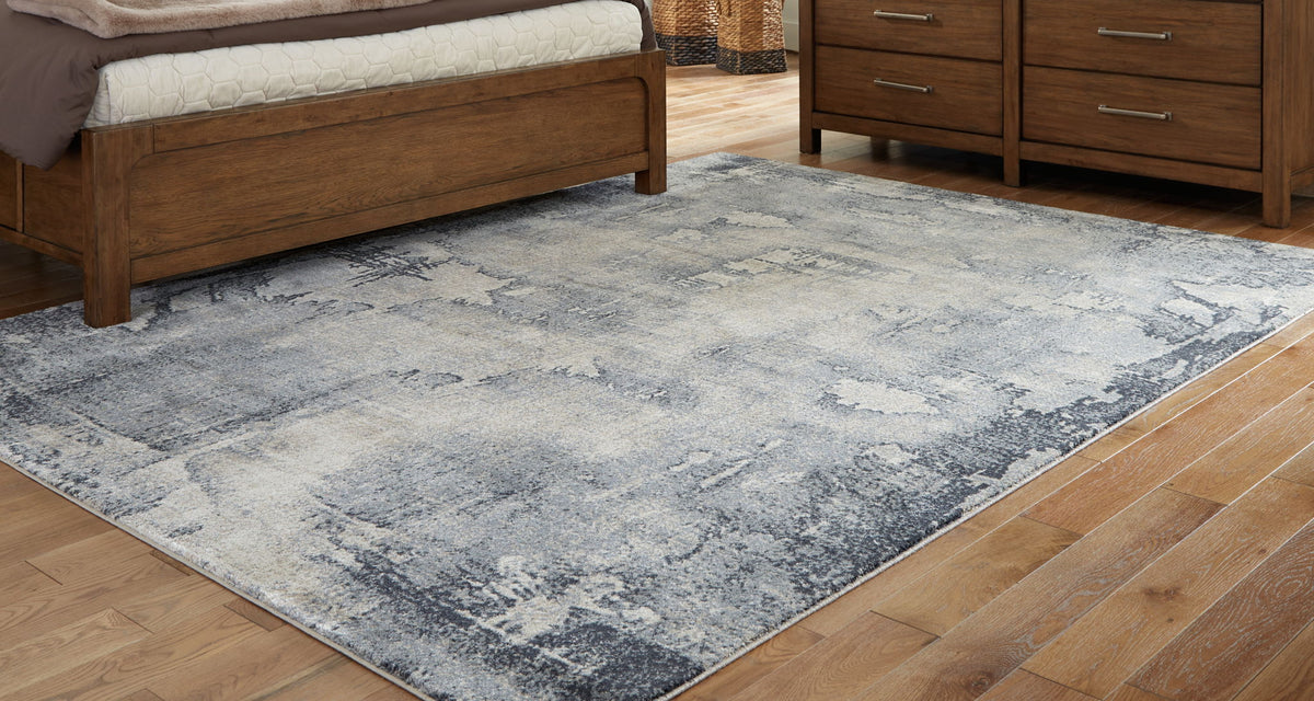 Langrich - 5' x 7' Rug - Blue / Gray / Cream by Ashley – view 4