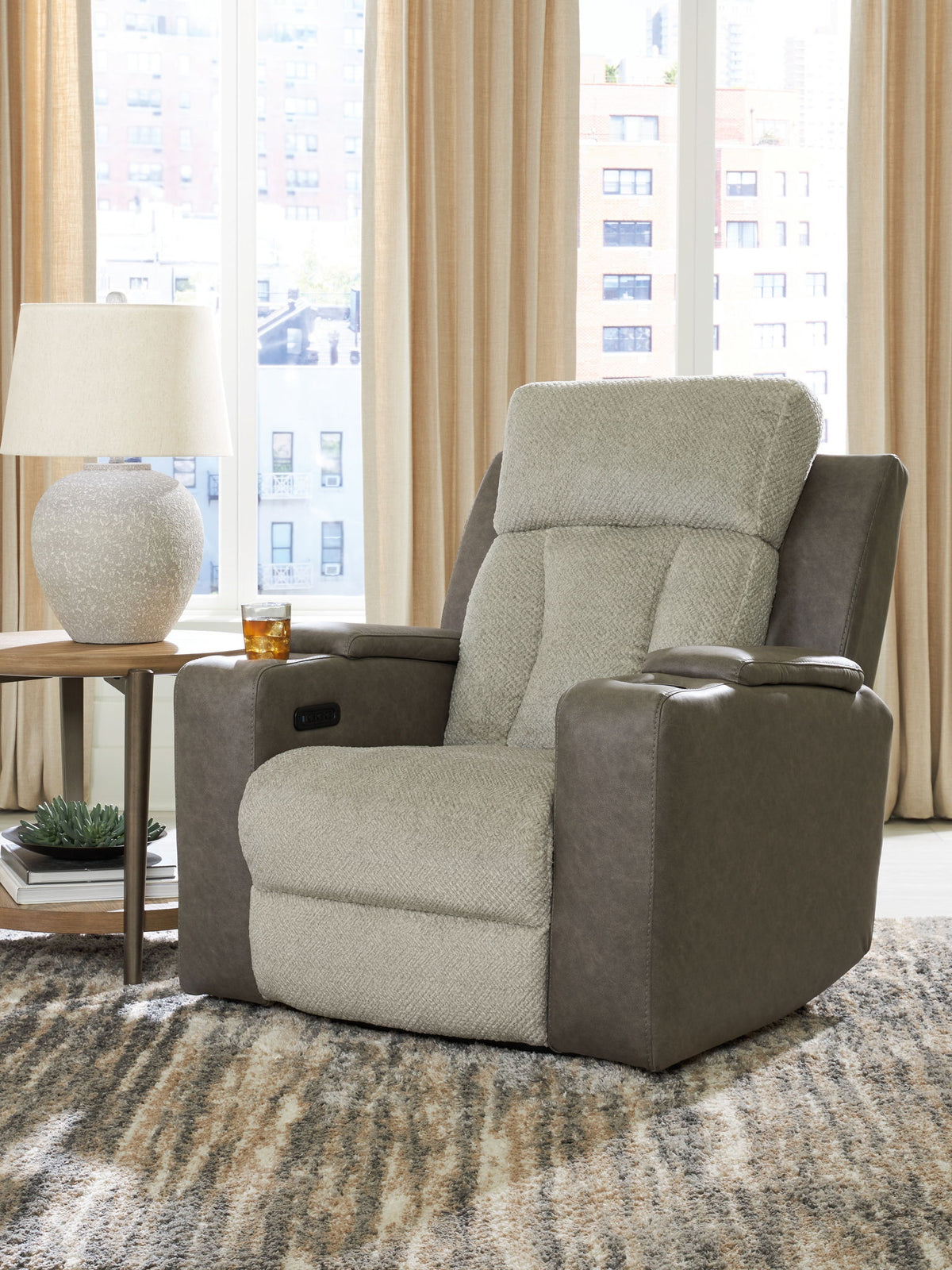 WhipLash - Power Recliner With Adj Headrest - Sisal by Ashley – view 4
