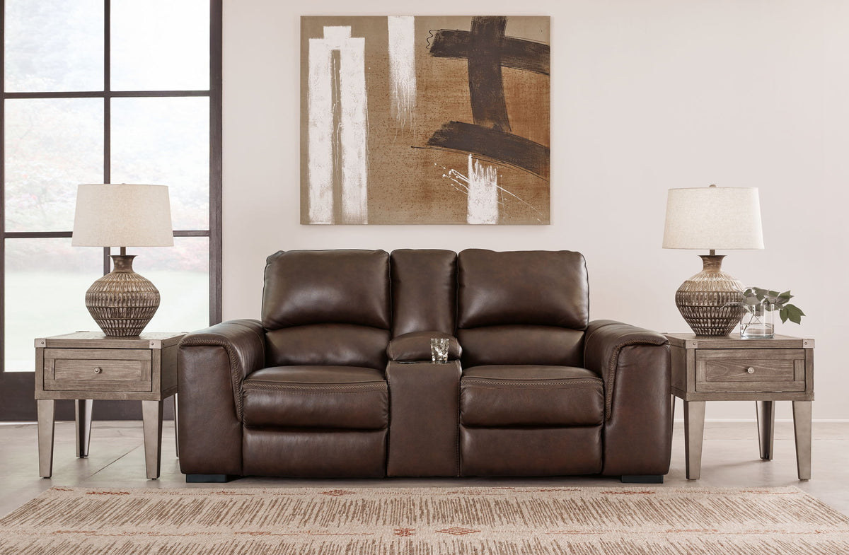 Alessandro - PWR REC Loveseat/Con/Adj HDRST - Walnut by Ashley – view 4