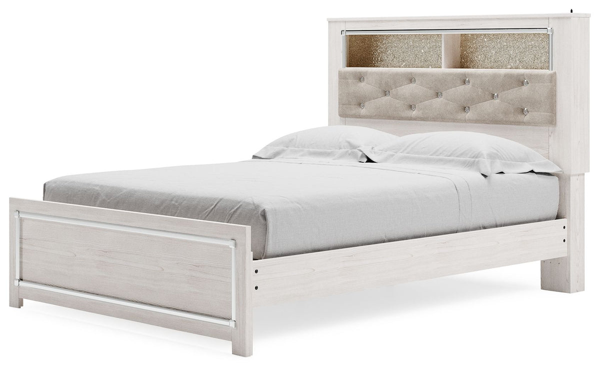 Altyra - Queen Panel Bookcase Bed With Roll Slats - White by Ashley – view 4