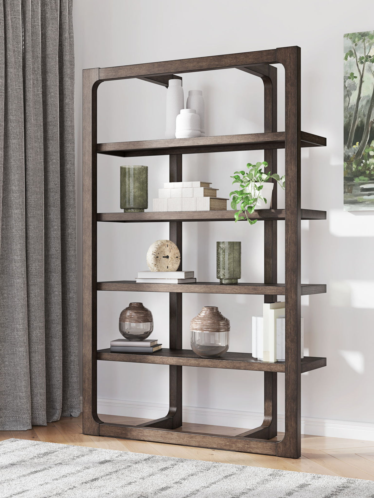 Breckington - Bookcase - Dark Brown by Ashley – view 4