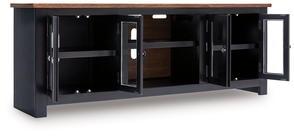 Wildenauer - XL TV Stand With Fireplace Option - Brown / Black by Ashley – view 4