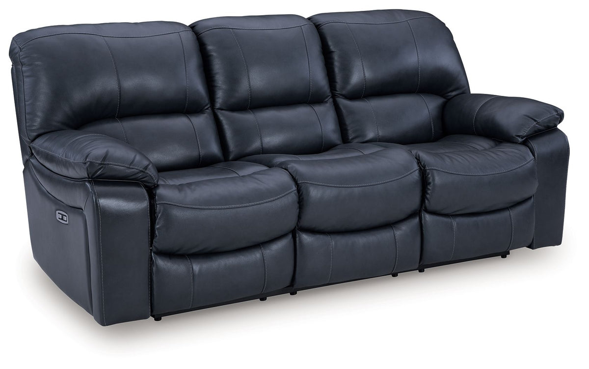 Leesworth - 3 Pc. - Power Reclining Sofa, Power Reclining Loveseat, Power Rocker Recliner - Ocean by Ashley – view 4