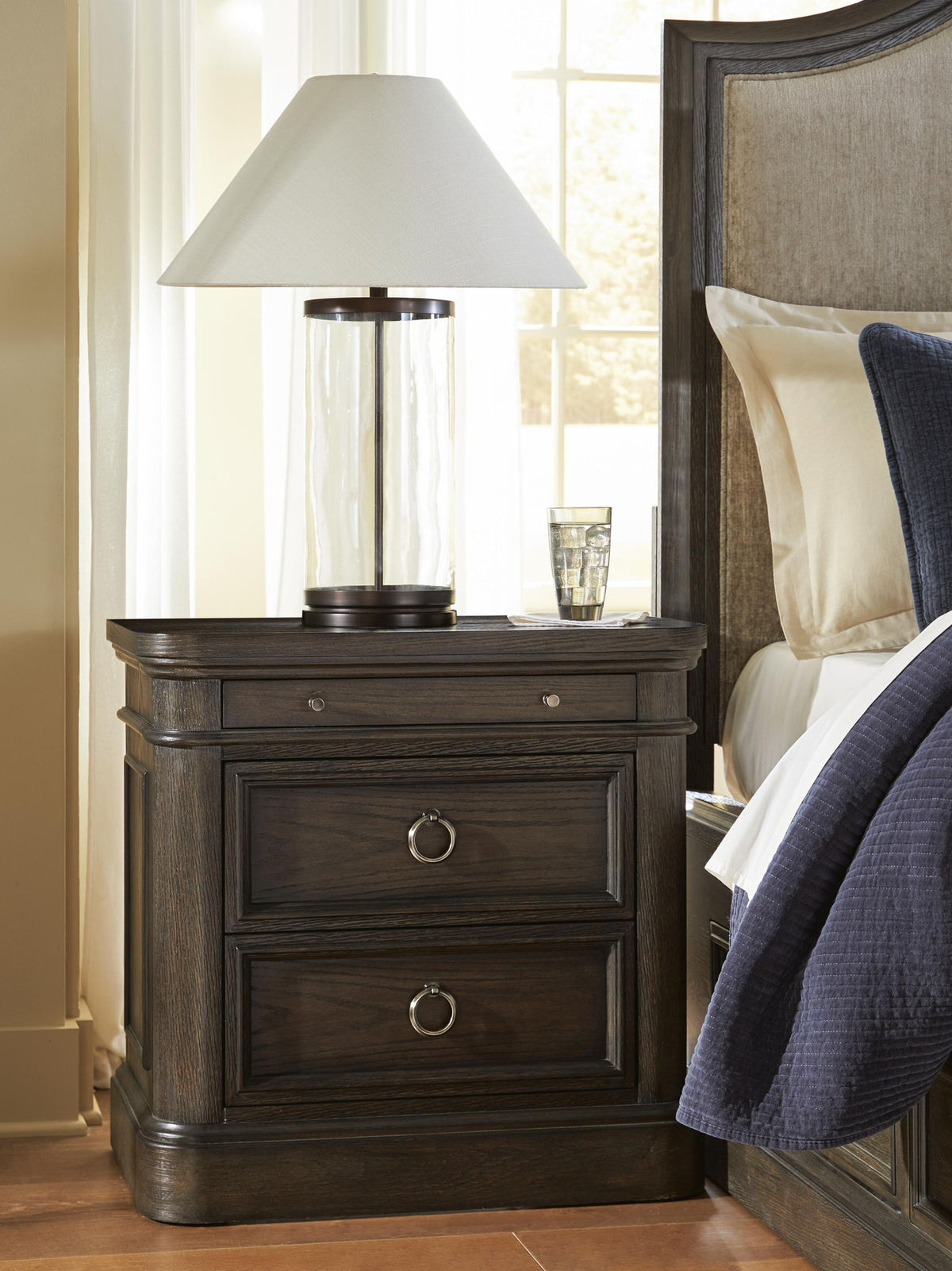 Wickenger - Two Drawer Night Stand - Dark Brown by Ashley – view 4