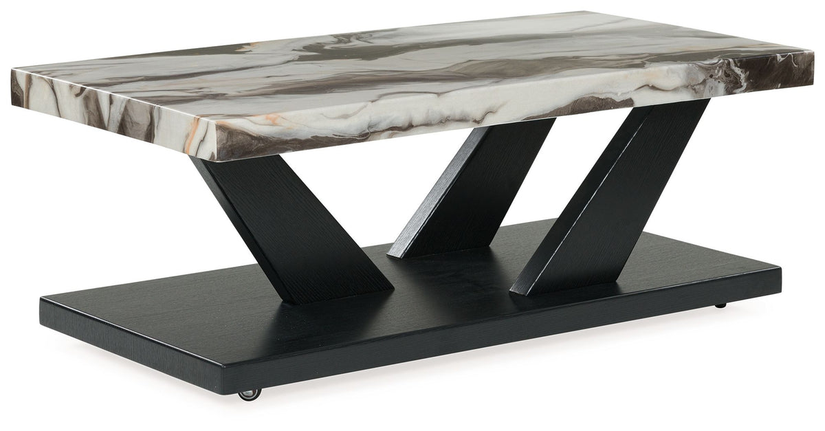 Cendill - Occasional Table Set (Set of 3) - Dark Brown / White / Black by Ashley – view 4
