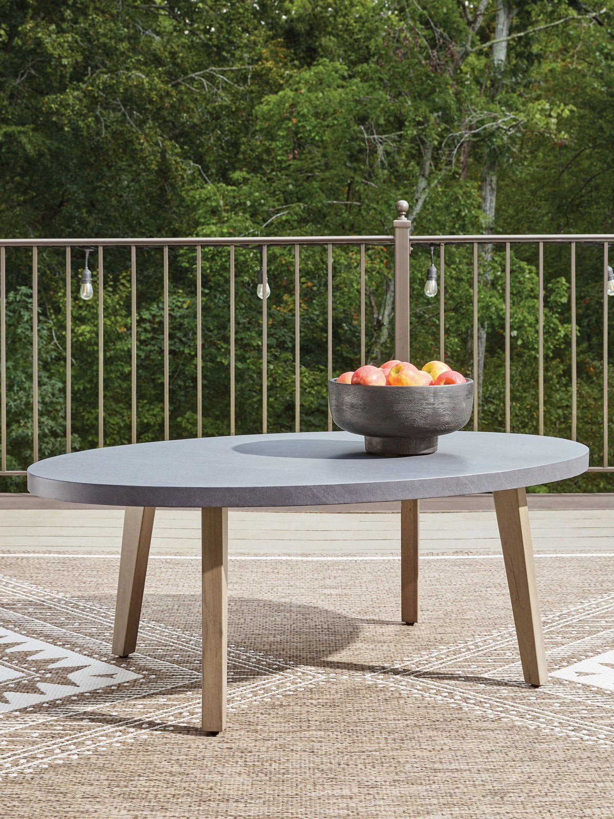Harmony Headlands - Oval Cocktail Table - Natural / Gray by Ashley – view 4
