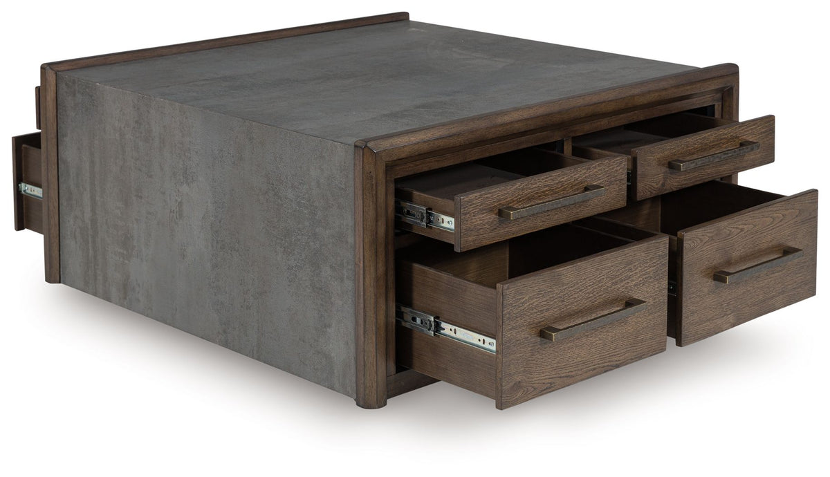 Kallenny - Square Cocktail Table - Brown / Gray by Ashley – view 4