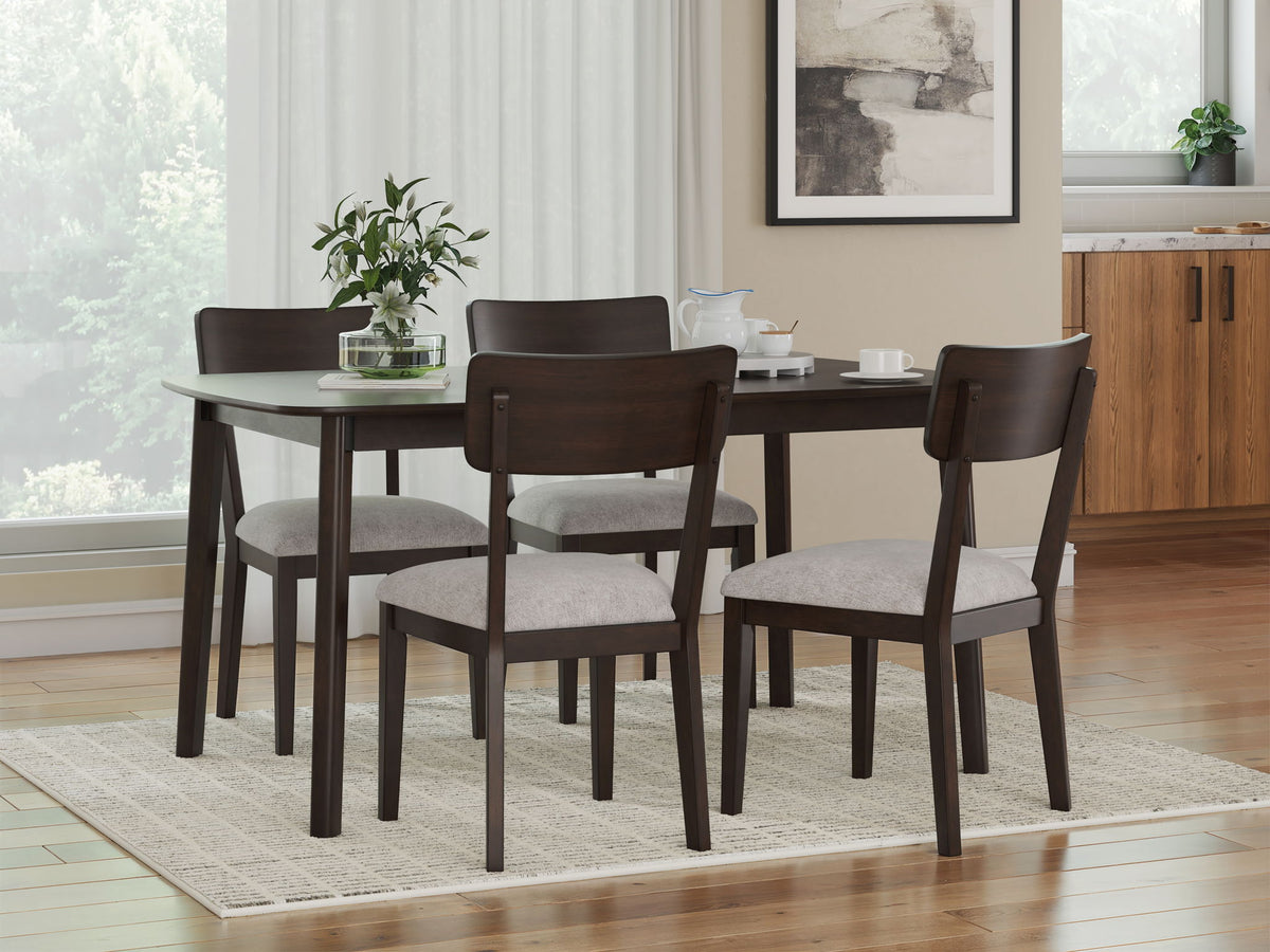 Shorbyn - Dining Room Table Set (Set of 5) - Merlot by Ashley – view 4