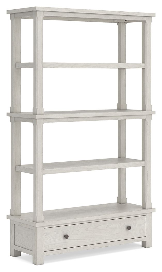 Robbinsdale - Bookcase - Antique White by Ashley – Standard Bookcases
