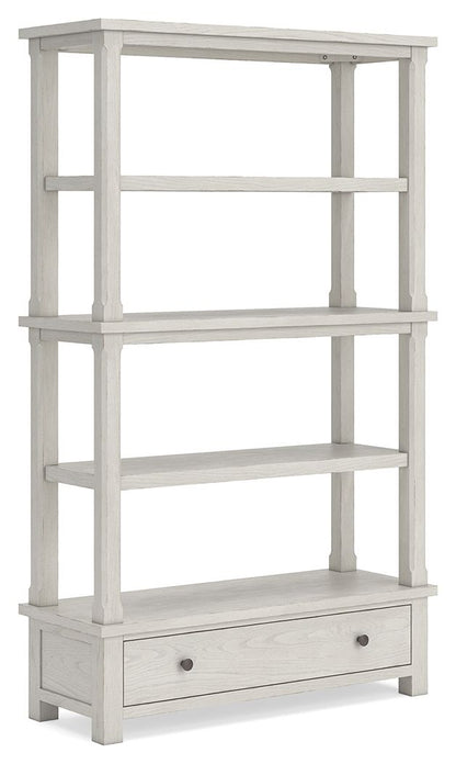 Robbinsdale - Bookcase - Antique White by Ashley – Standard Bookcases