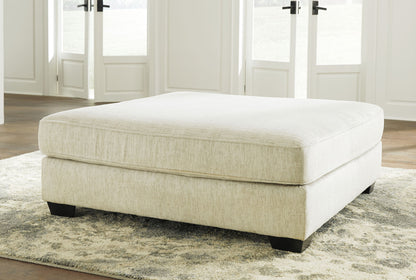 Rawcliffe - Oversized Accent Ottoman - Parchment by Ashley – view 2