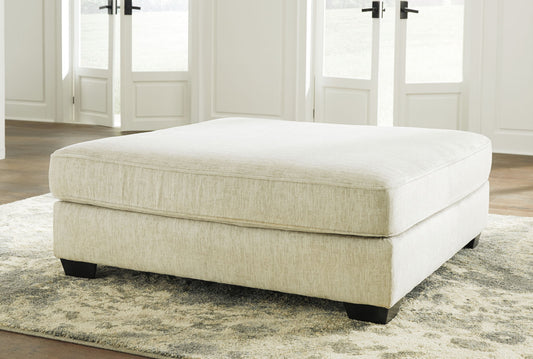 Rawcliffe - Oversized Accent Ottoman - Parchment by Ashley – view 2