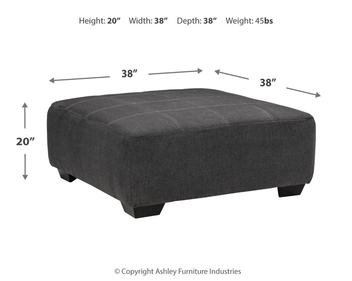 Ambee - Oversized Accent Ottoman - Slate – view 2