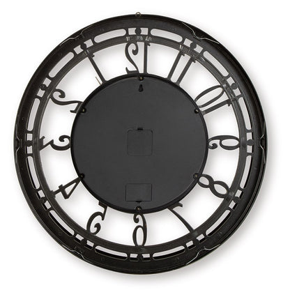Gilover - Wall Clock - Champagne Finish by Ashley – view 2