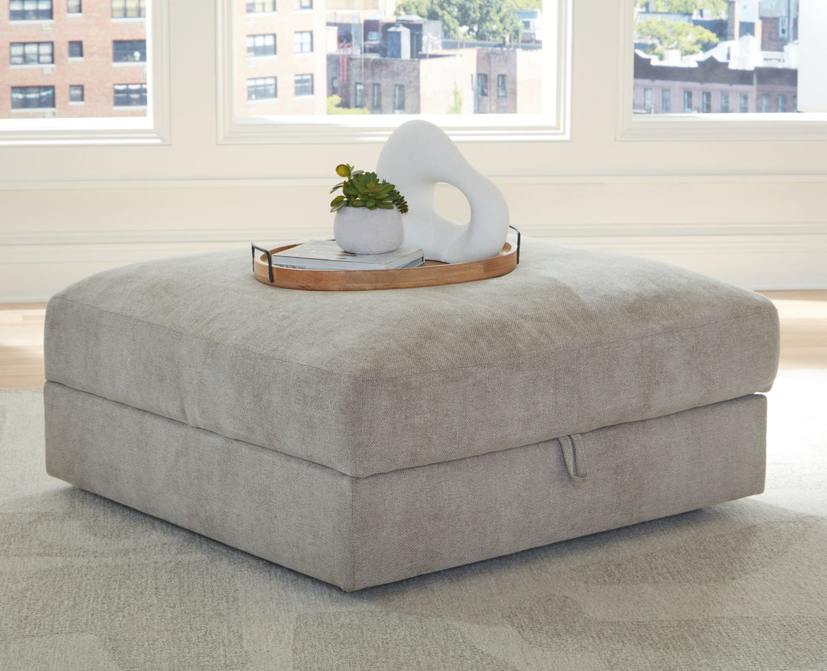 Aslan Court - Ottoman With Storage - Pebble – view 2