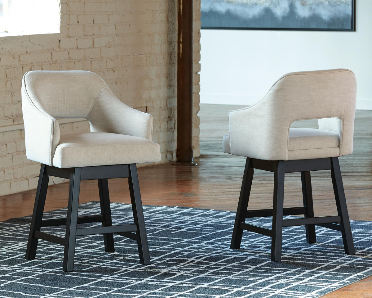 Tallenger - Upholstered Swivel Barstool (Set of 2) by Ashley – view 4
