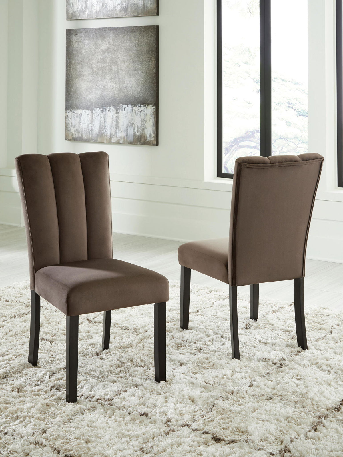 Jeshina - Dining Upholstered Side Chair (Set of 2) - Mocha by Ashley – view 2