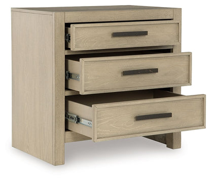 Calmoro - Three Drawer Night Stand - Gray by Ashley – view 2