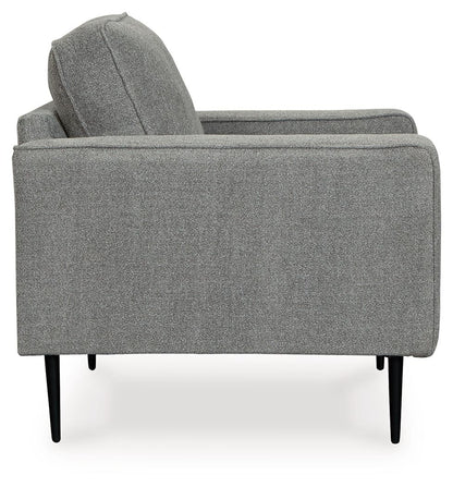 Hazela - 2 Pc. - Chair, Ottoman - Charcoal by Ashley – view 2